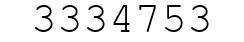 Number 3334753.