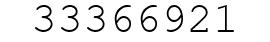 Number 33366921.