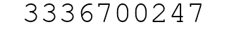 Number 3336700247.