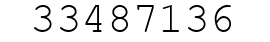 Number 33487136.