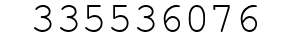 Number 335536076.