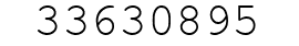 Number 33630895.