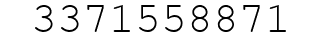 Number 3371558871.