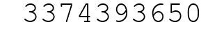 Number 3374393650.