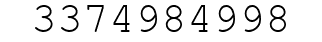 Number 3374984998.