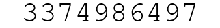 Number 3374986497.