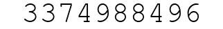 Number 3374988496.