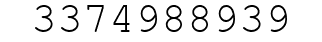 Number 3374988939.