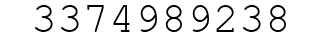 Number 3374989238.