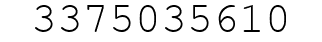 Number 3375035610.