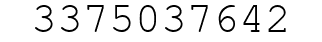 Number 3375037642.