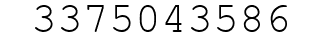Number 3375043586.