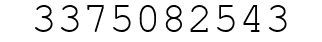 Number 3375082543.