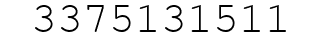 Number 3375131511.