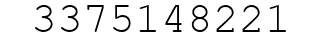 Number 3375148221.