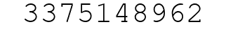 Number 3375148962.