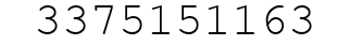 Number 3375151163.