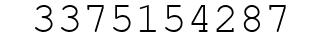Number 3375154287.