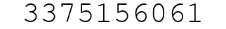 Number 3375156061.