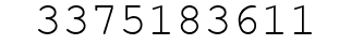 Number 3375183611.