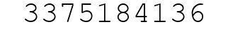 Number 3375184136.