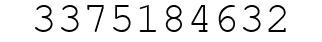 Number 3375184632.