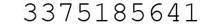 Number 3375185641.