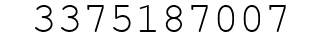Number 3375187007.