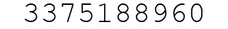 Number 3375188960.