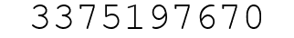 Number 3375197670.