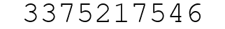 Number 3375217546.