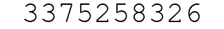 Number 3375258326.