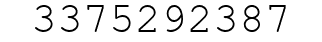Number 3375292387.
