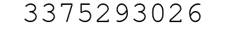 Number 3375293026.
