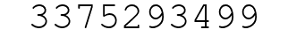 Number 3375293499.