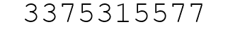 Number 3375315577.