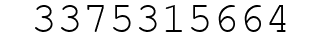 Number 3375315664.