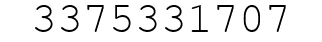 Number 3375331707.
