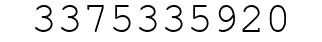 Number 3375335920.