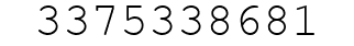 Number 3375338681.