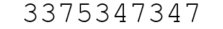 Number 3375347347.