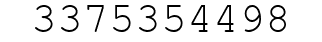 Number 3375354498.