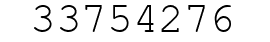 Number 33754276.