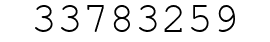 Number 33783259.