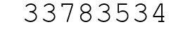 Number 33783534.