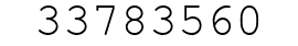 Number 33783560.
