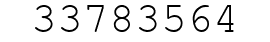Number 33783564.