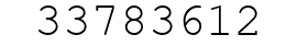 Number 33783612.