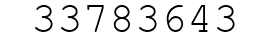 Number 33783643.