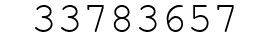 Number 33783657.